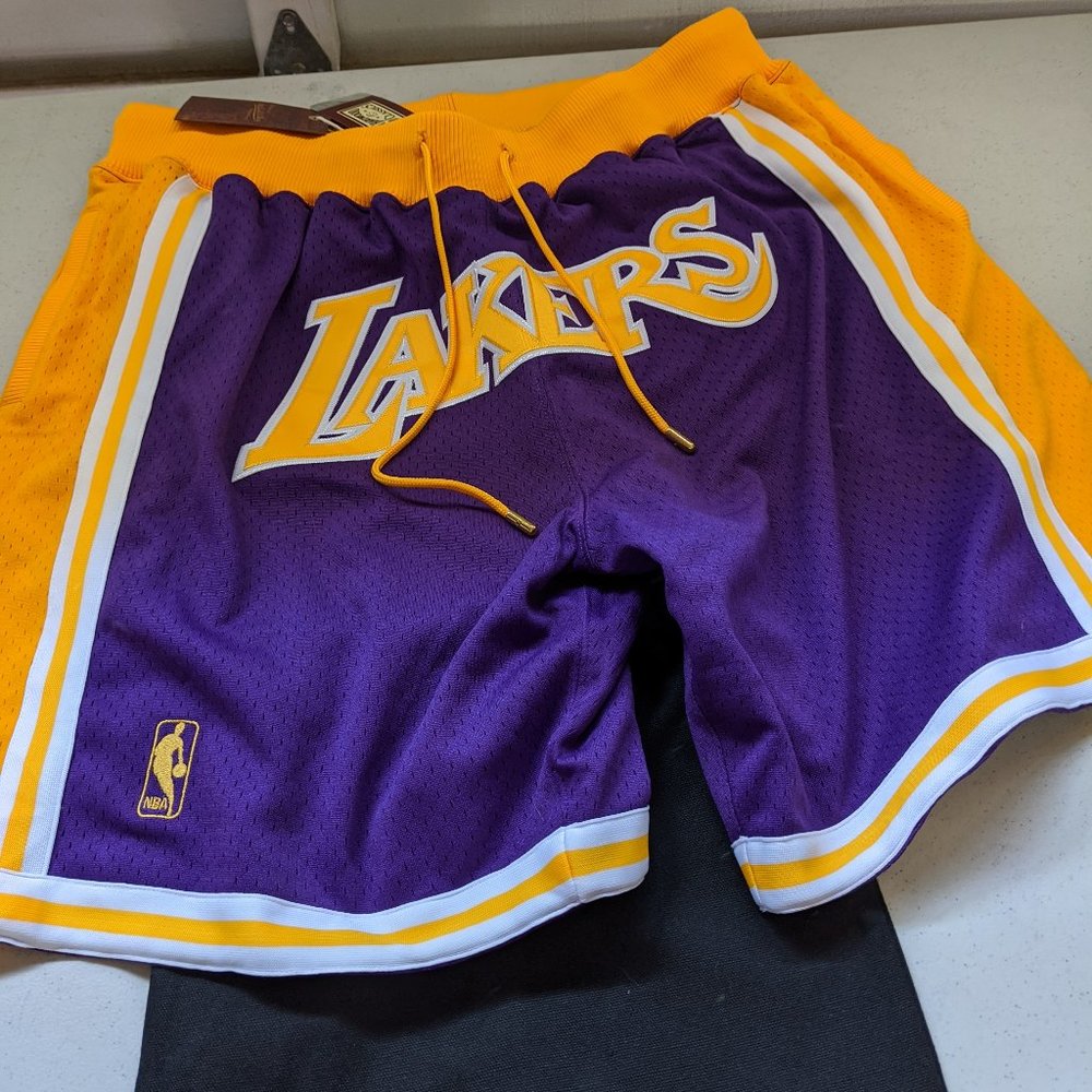 Authentic NWT Just Don Lakers Shorts (Purple) XXL